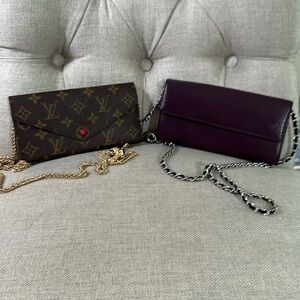 Louise Vuitton monogram, long wallet code number SP 2128 with chain
